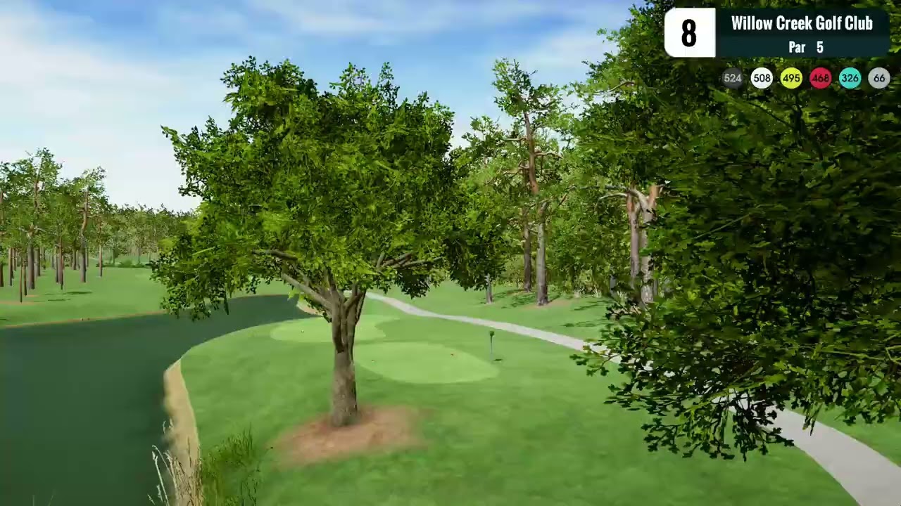 Flyover of Willow Creek Golf Club in Spring, TX for GSPro Golf Simulator