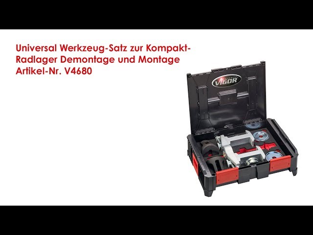 VIGOR Multibox V4700-L mit Universal Kopaktradlager Demontage-/Montage-Satz  V4680 