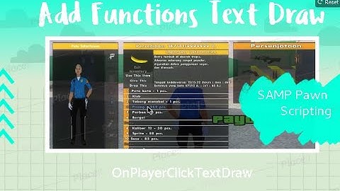 How To Add Functions In Text Draw GTA SAMP Pawn Scripting Click OnPlayerClickTextDraw clickedid ==