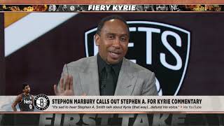 Stephon Marbury calls out Stephen A. for his comments on Kyrie Irving | First Take