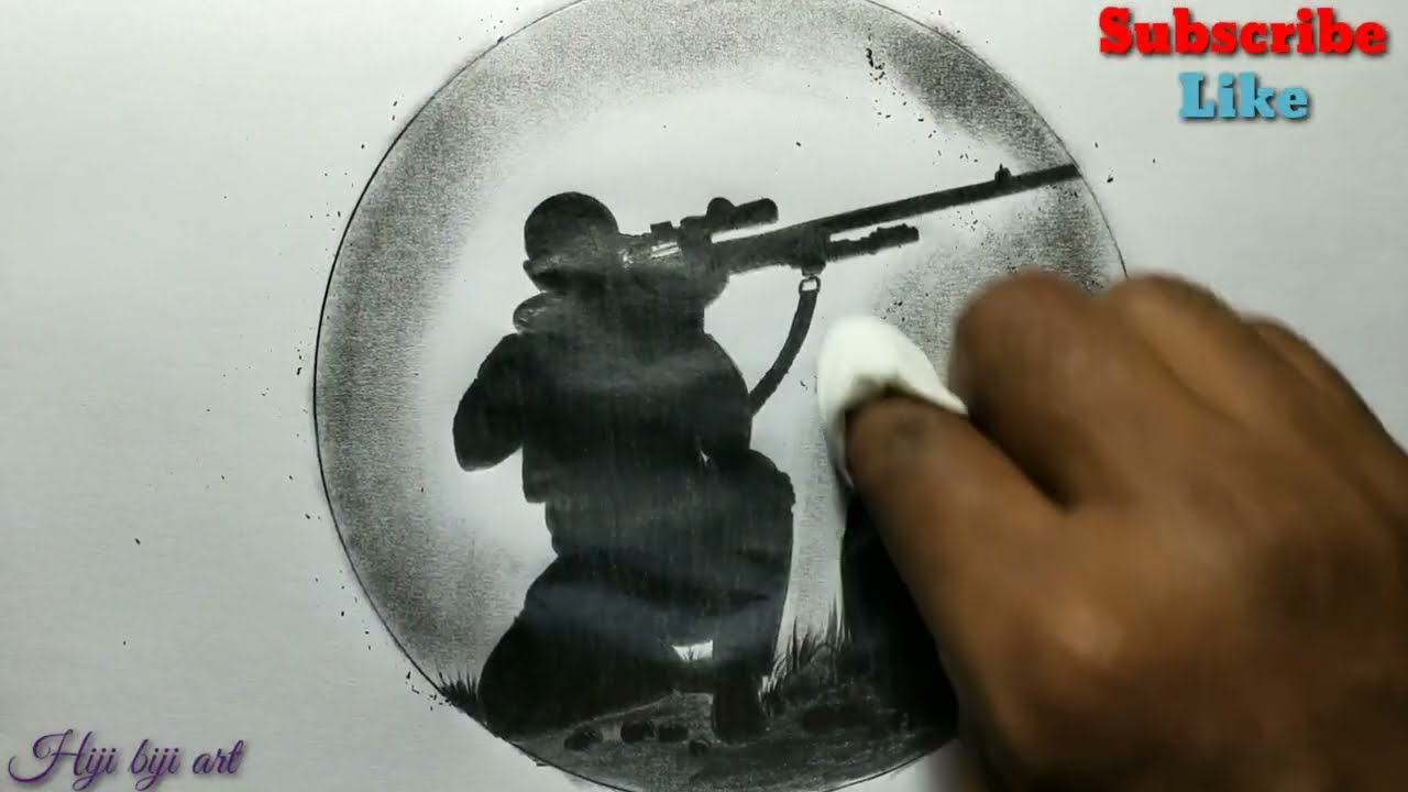 army sniper drawings