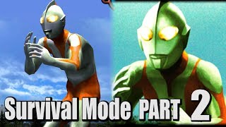 ULTRAMAN PS2 GAME - Survive Mode Part 2 - Ultraman ( B-Type ) 1080p HD 60fps