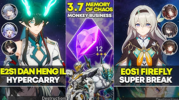 E2S1 Dan Heng IL Hypercarry & E0S1 Firefly Super Break | Memory of Chaos 12 | Honkai Star Rail 3.7