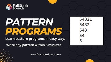 Numbers Pattern | Pattern Programs | FullStack Edutech | #javapattern #patternprogram #java #pattern