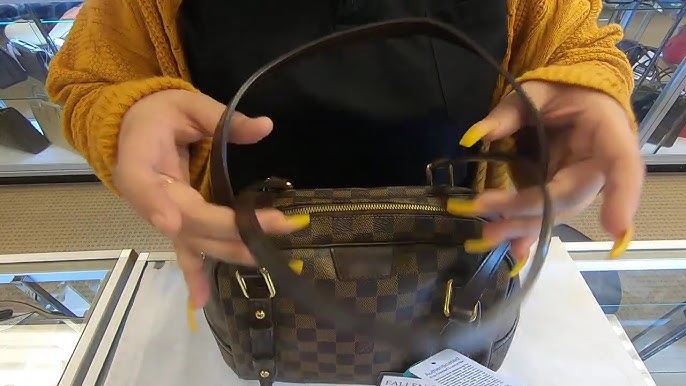 Louis Vuitton Belem PM Damier Ebene Satchel Bag Brown