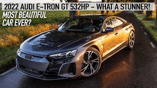 WOW! 2022 AUDI E-TRON GT 532HP STUNNER - MOST BEAUTIFUL CAR EVER? INSANE SUNSET FOOTAGE - 4K DETAILS