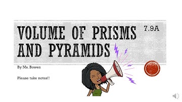 7.9A Volume of prisms and pyramids video lesson