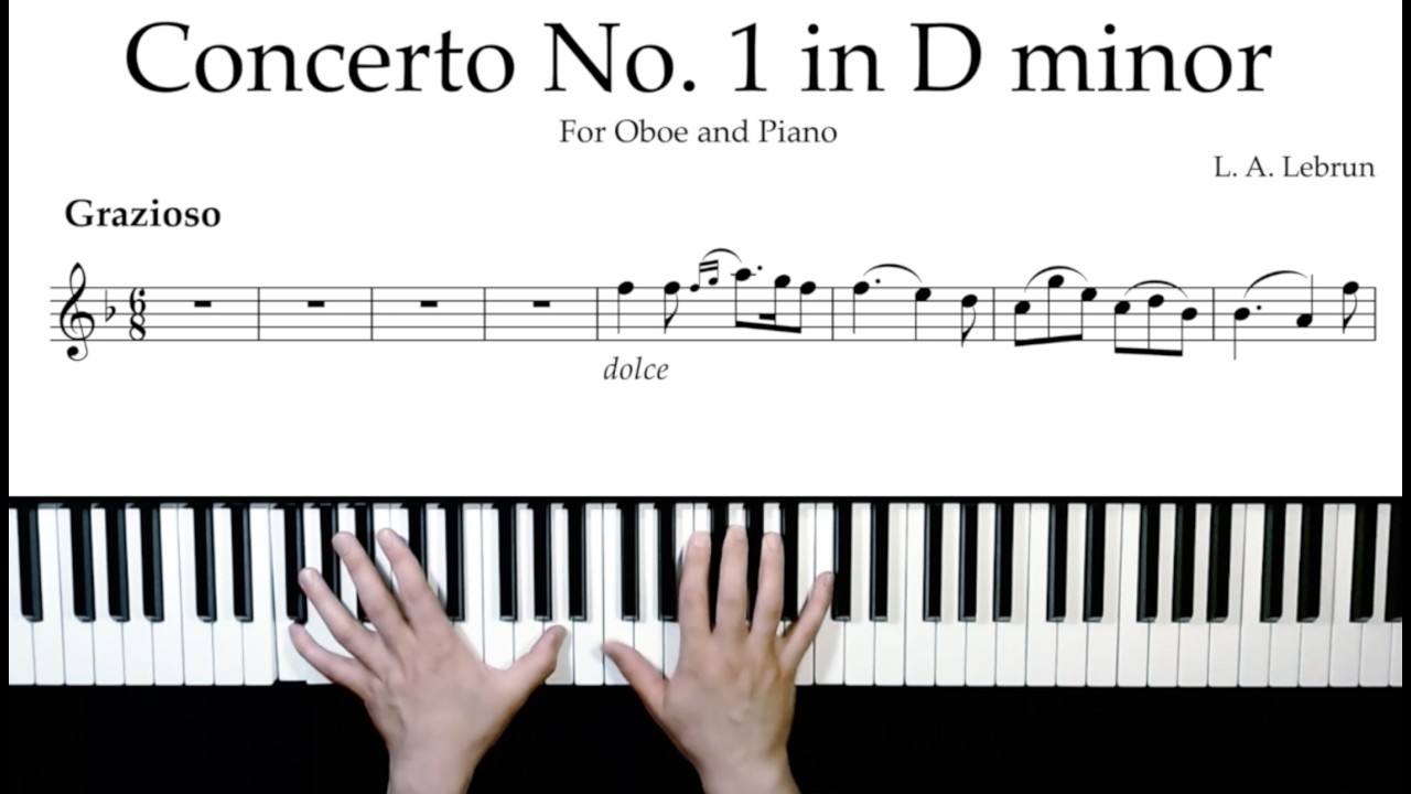 L.A. LEBRUN – Oboenkonzert Nr. 1,  2. Satz | Play Along für Oboe & Klavier