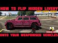 GTA V --  UNLOCK AND APPLY HIDDEN LIVERY TO YOUR VEHICLES-- BENNY MERGE..  REALLY EASY TO DO.