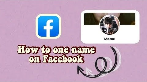 How to one name on Facebook || Tutorial
