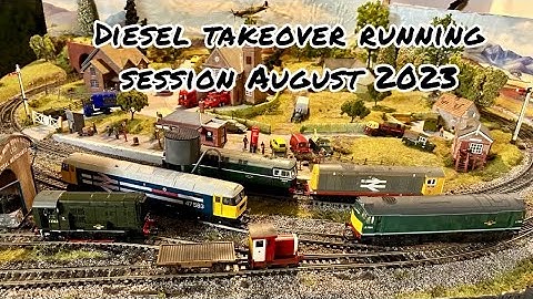 Model Railway Diesel Running Session August 2023 OO Gauge 4ft by 4ft