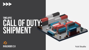 Call of Duty: Shipment in Blender 2.8 - Low Poly Timelapse