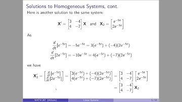MATH 267 - Summer 2020 - Preliminary Theory of Linear Systems