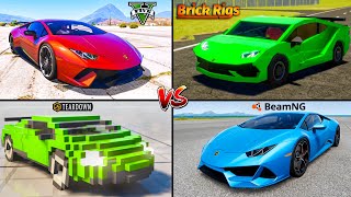 LAMBORGHINI - GTA 5 VS BRICK RIGS VS TEARDOWN VS BEAMNG.DRIVE - WHICH IS BEST?