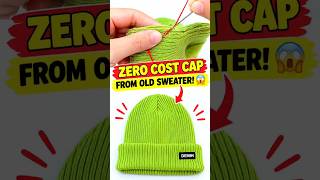 No-Cost DIY Beanie Cap from Old Sweater 😱| Easy Sewing Trick #sewing #style #diy #usa