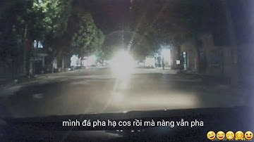 đây là bài học cho các lái xe ô tô và người đi xe máy bật đèn pha xa đi trong đường phố đô thị