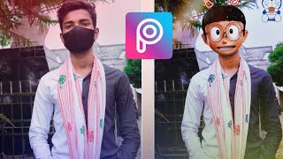 How to Edit Nobita 3d Head || New Nobita Photo Editing in Picsart || PicsArt || Divs Creation screenshot 4