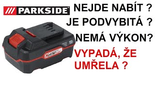 Diagnostika a oživení vadné baterie (nejen Parkside)