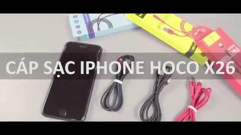 CÁP SẠC IPHONE HOCO X26 DÂY DÙ 1M - CÁP SẠC CHÍNH HÃNG