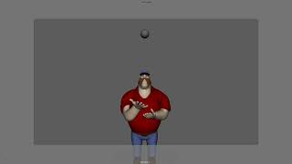 Katy Neal - 3D Animation Maya Clyde Ball Toss (Blocking Key Frames)