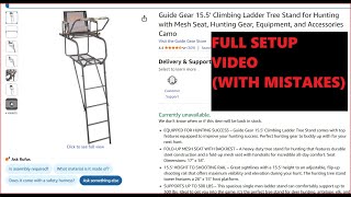 AMAZON Guide Gear Ladder Stand Setup (With Mistakes)