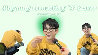 Information [Eng Sub] Jinyoung reenacting 'A' teaser, ft Got7!! #got7 Update
