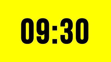 9 Minute 30 Second Timer Countdown No Music With Alarm
