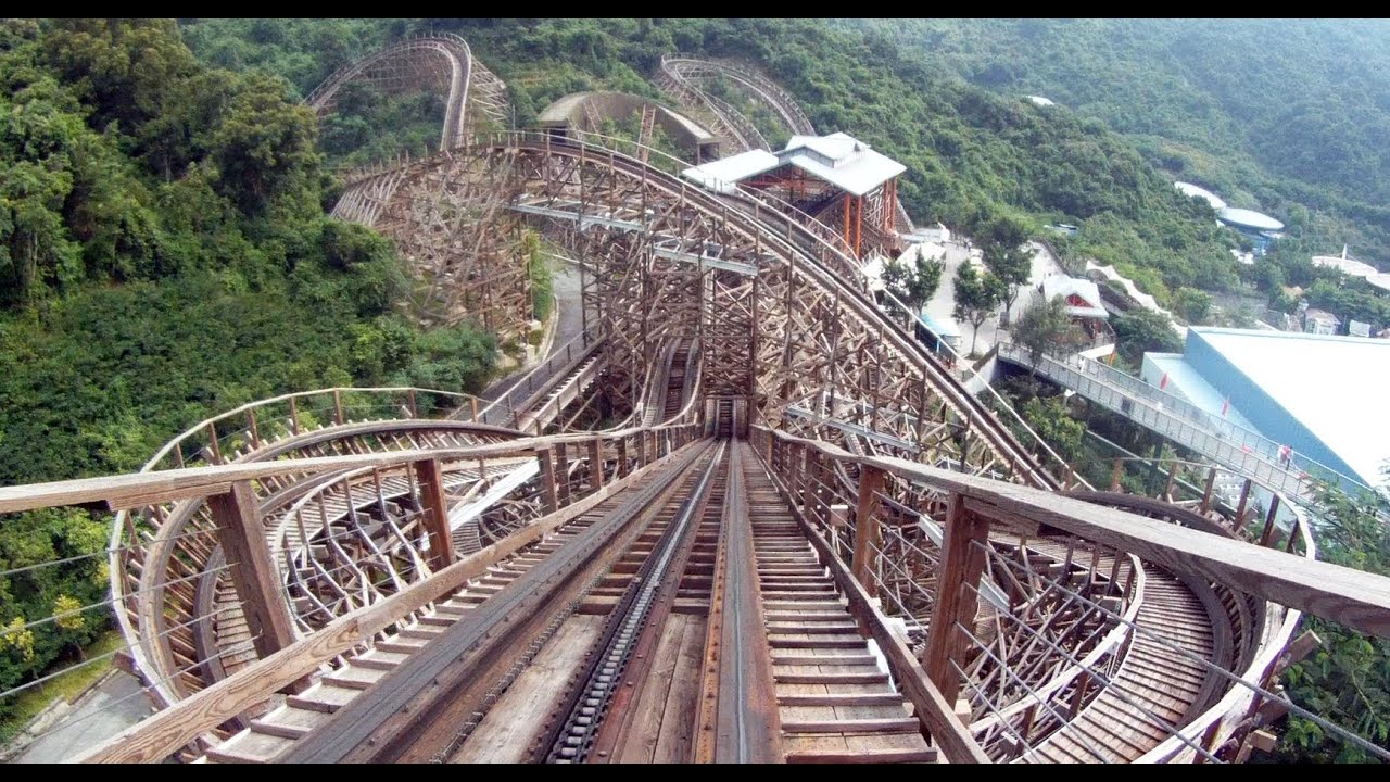 Wood Coaster POV GCI Wooden Roller Coaster Knight Valley China 木质过山车 