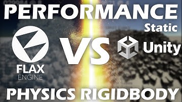 Static Performance Test #FLAX VS #UNITY #Physics Rigidbodys