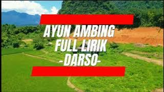 AYUN AMBING - DARSO || FULL LIRIK || POP SUNDA TERPOPULER #trending
