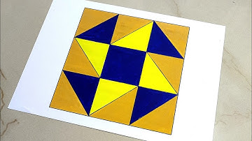 Square Geometry Art || Square Geometry Pattern with Painting || Simple Art Drawing || @learnart