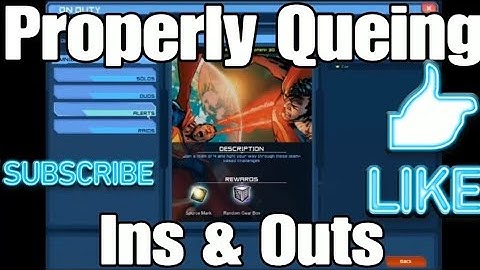 #DCUO | How To Que Up | On Duty | #HouseOfLegends