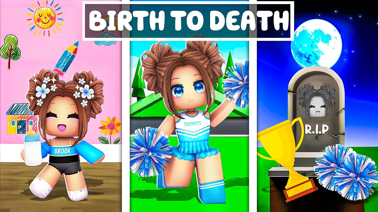 BIRTH To DEATH Of A CHEERLEADER In Roblox Brookhaven!!