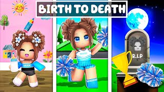 BIRTH To DEATH Of A CHEERLEADER In Roblox Brookhaven!!
