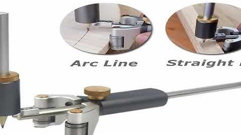 Woodworking Straight And Arc Line Scribe Dual-purpose Parallel Line Drawing Ruler Mar