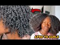 TURNING MY AFRO TO CURLS | curl definition on 4b hair