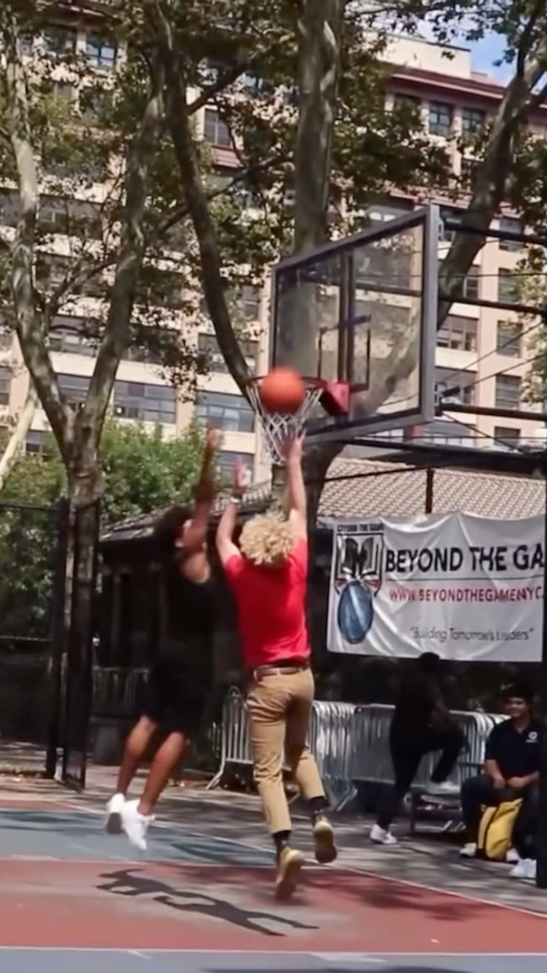 Nerds Takeover Basketball Court In NYC