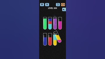 Water Color Sort Level 500 Walkthrough Solution iOS/Android