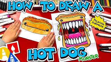 How To Draw A Hot Dog Monster - Folding Surprise