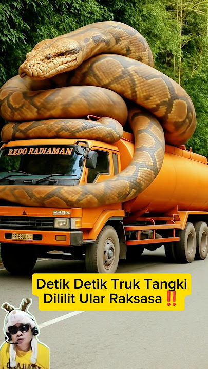Detik Detik Truk Tangki Dililit Ular Besar #automobile #truktertua #videoviral #videos #video