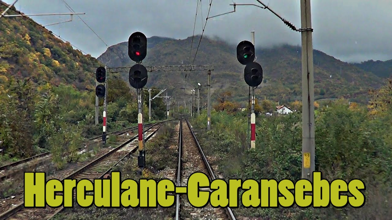 HERCULANE -CARANSEBES Cab view-Train cab ride-Dalla Cabina-En cabine-Führerstandsmitfahrt-Trenes-ksi