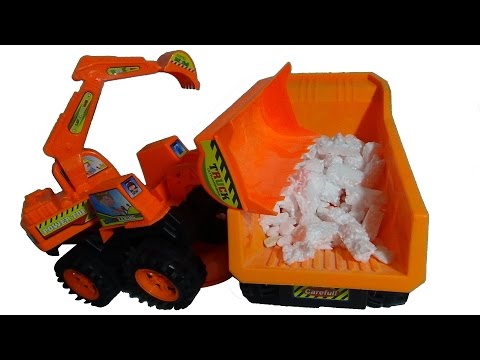 XPJBKC Set De 3 Camiones De Construcción – Excavadora, Bulldozer Y Volquete – Vehículos De Fricción Para Niños +2 Años