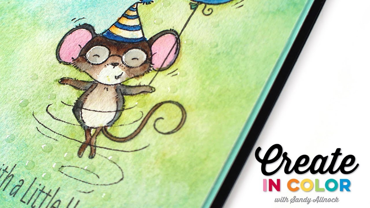 Create in Color with Sandy Allnock | Watercoloring Dancing Mice