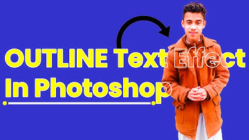 Outline Text Effect In Photoshop - Text Stroke Cutout Effect - Photoshop Tutorial |ZaidKhan Graphics
