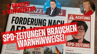 Warmhinweise auf SPD-Zeitungen: Meinungs- und Pressefreiheit schützen! 5 Fragen 5 Antworten