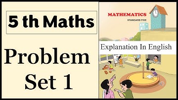 5th Maths problem set 1 in English | std 5th maths Problem set 1 | class 5 th maths Roman numbers