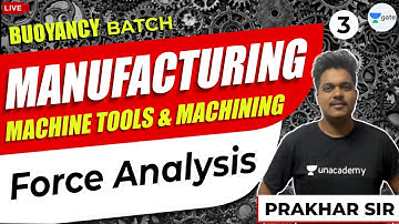 Force Analysis | Lec 3 | Machine Tools & Machining | Manufacturing | GATE 2021 Exam