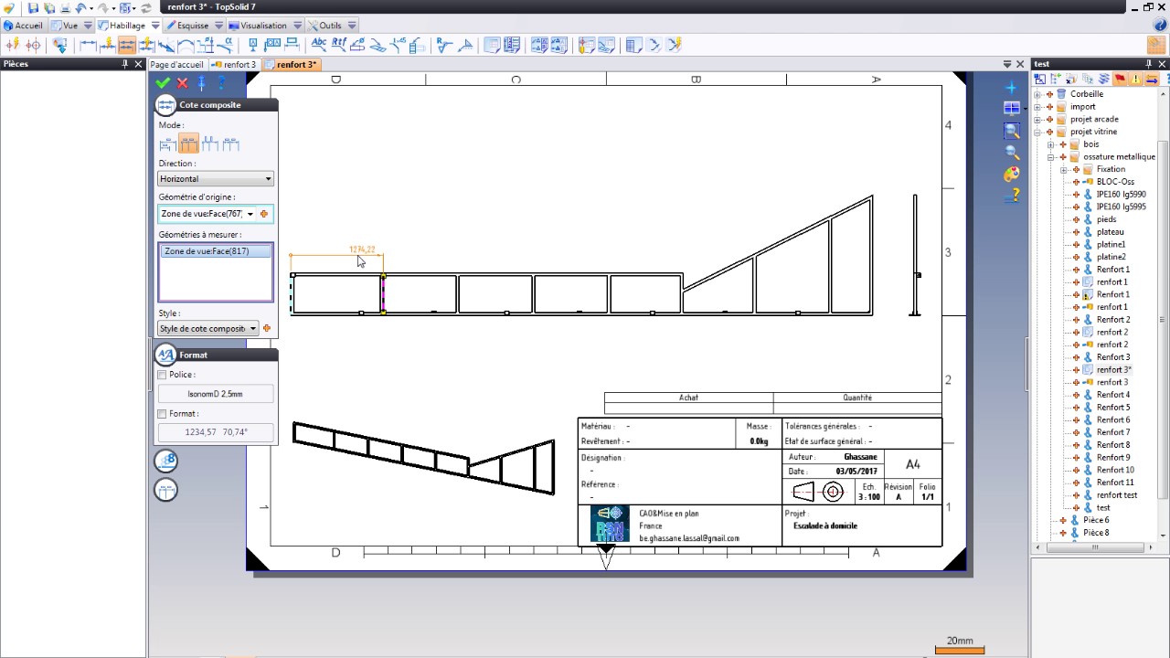 mise en plan TopSolid V7 - YouTube