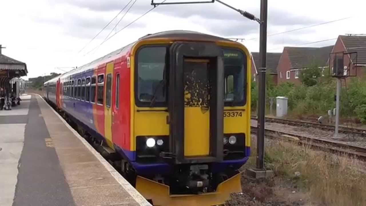 East Midlands Trains Class 153 Departing Grantham (19/8/15)