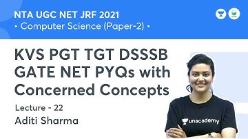KVS PGT TGT DSSSB GATE PYQs with Concept | Computer Science | NTA UGC NET JRF 2021 | by Aditi Sharma